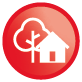 Tree and house icon
