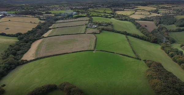 Aerial View of Langarth Garden Village site