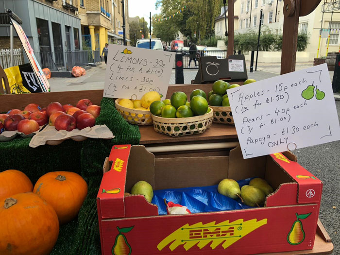 People's fruit and veg stall