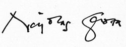 Sir Nicholas Serota's signature