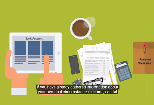Financial assessment form help - screen shot