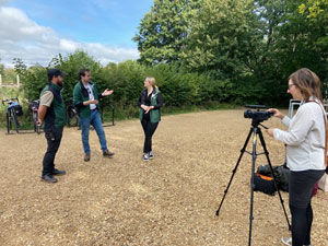 Some of the Recruitment & Attraction team onsite filming some of our Rangers at Moors Valley Country Park to demonstrate our diversity of roles across the council