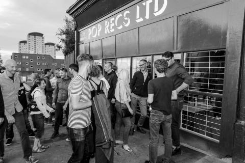 Queues outside of a shop in Sunderland ready for the grand opening