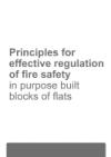 The cover of Principles for effective regulation of fire safety in flats