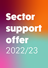 Publication cover reading: "Sector support offer 2022/23"