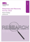 Response and Recovery Survey 2023 report of findings December 2023