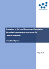 The cover of 'Evaluation of the LGA Sector Led Improvement programme for Children’s Services'