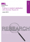 Polling on resident satisfaction with councils: Round 23