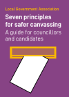 7 principles for safer canvassing with illustration of a letter going through a door letterbox