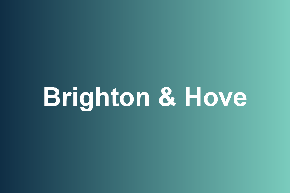 green box written Brighton & Hove