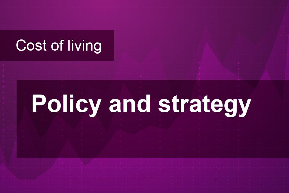 Cost of living: Policy and strategy
