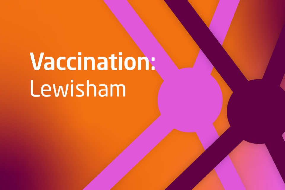 Decorative image with text Vaccination: lewisham
